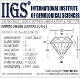 DIAMOND GRADING REPORT (C-n-C)